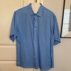 Sky Blue Men's Casual Button Down Shirt